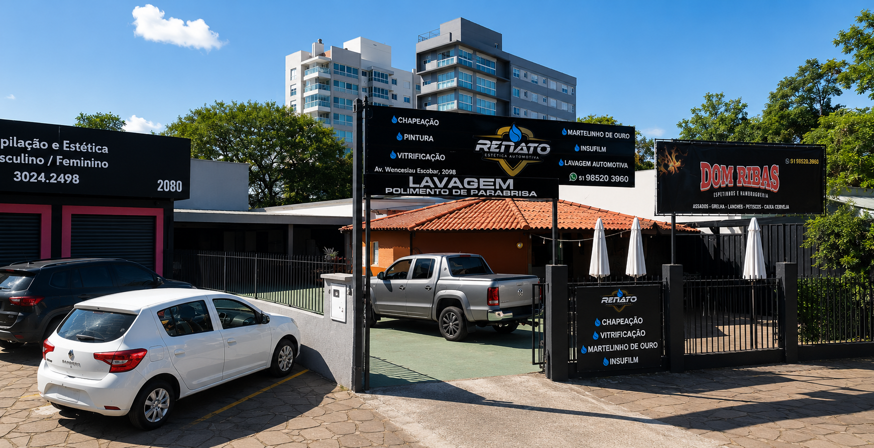 Fachada da Renato Estética Automotiva